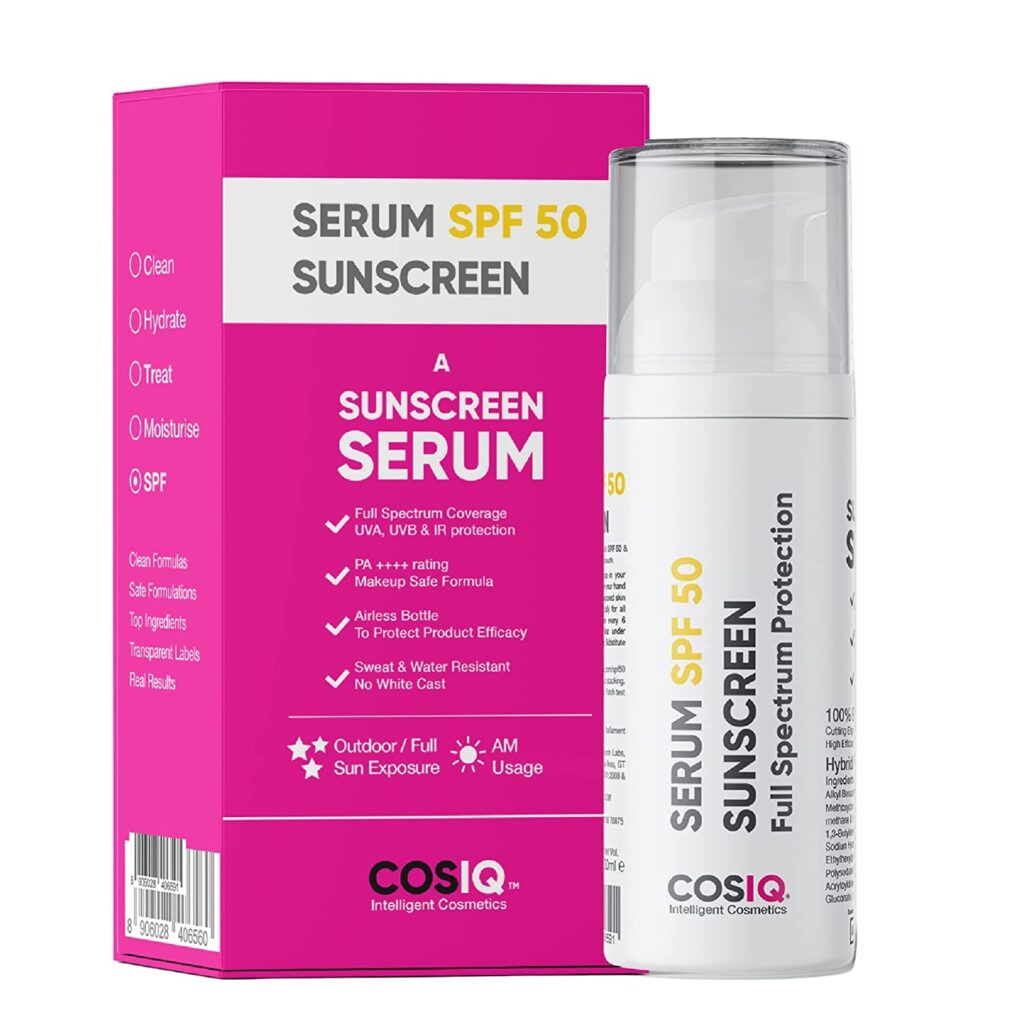 Cos-IQ Sunscreen SPF 50 PA++++ Serum, 30ml